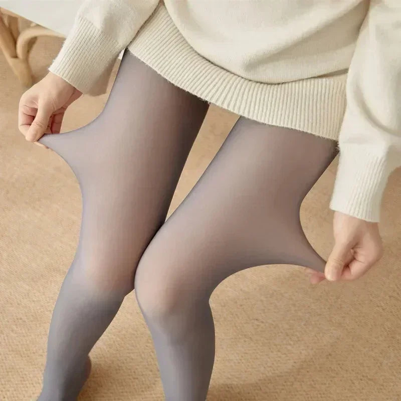 Collant polaire effet transparent
