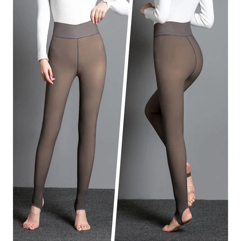 Collant polaire effet transparent